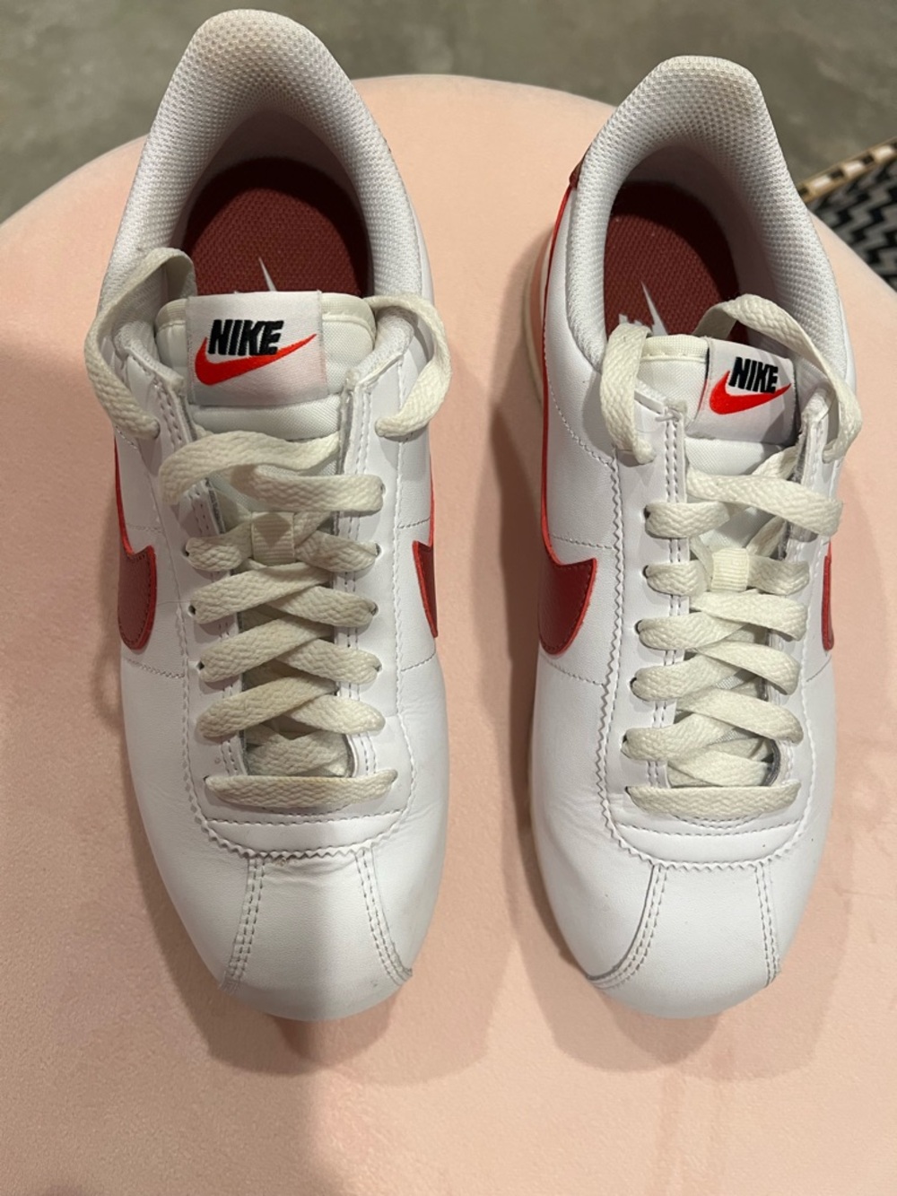 Size 7 Nike Women’s Classic White & Red Sneaker’s